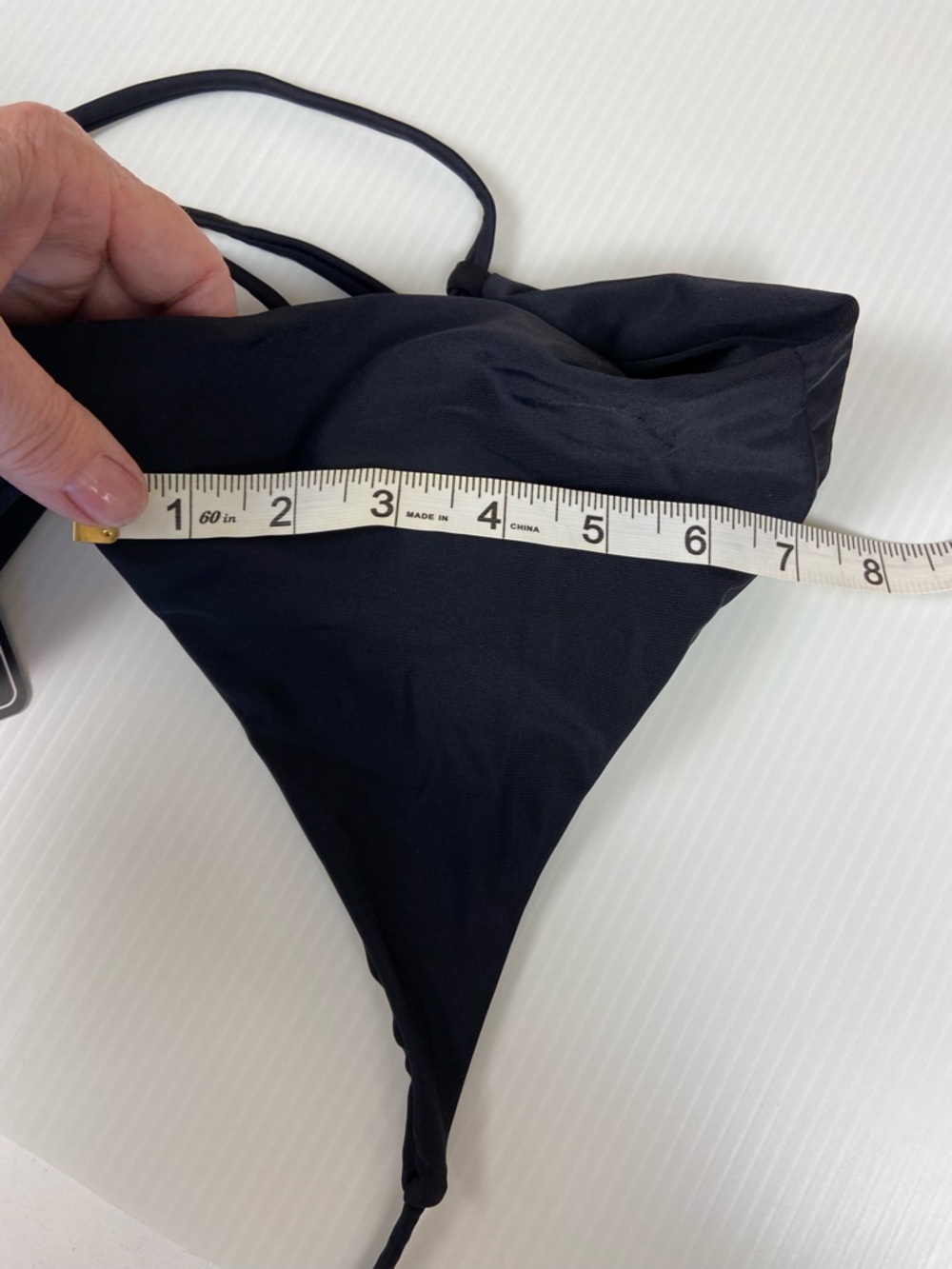 ZAFUL Black Bikini Set Medium Triangle Top High Cut Bottom NWT - Picture 9 of 14